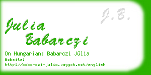 julia babarczi business card